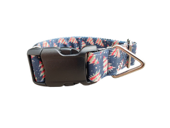 Striped Trees Christmas Nylon Dog Collar