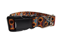 Sunflower Stripes Nylon Dog Collar