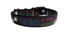Nerd Is The Word Nylon Dog Collar