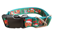 Christmas Pups Nylon Dog Collar