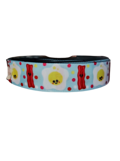 Bacon & Eggs Nylon Dog Collar
