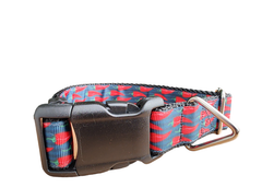 Spicy Red Pepper Black Nylon Dog Collar MD, LG, XL, Leash