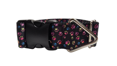 1.5" Wide Colorful Pawprints Nylon Dog Collar