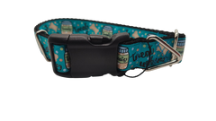 Treat Whore Blue Nylon Dog Collar