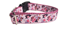 Birds and Flowers Nylon Dog Collar