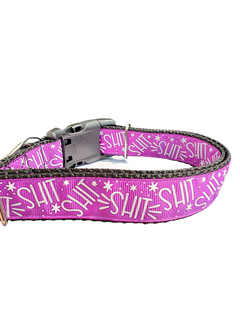 Shit Purple Nylon Dog Collar