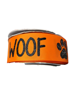 1.5" Wide Woof Nylon Dog Collar