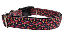 Little Mushrooms Nylon Dog Collar