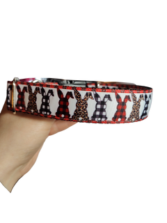 Patterned Bunnies Easter Nylon Dog Collar