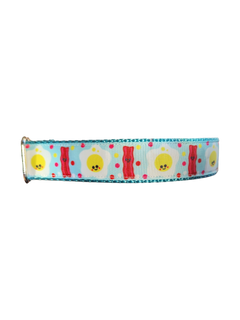 Bacon & Eggs Nylon Dog Collar