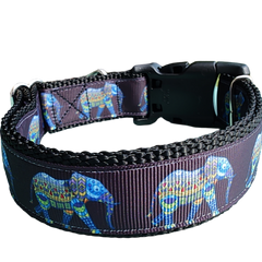 Mandala Elephant Nylon Dog Collar