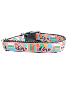 Book Whore Nylon Dog Collar