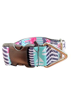 1.5" Wide Set Sail Nylon Dog Collar