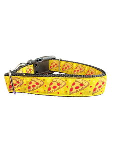 Pizza Nylon Dog Collar