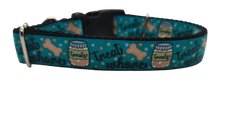 Treat Whore Blue Nylon Dog Collar