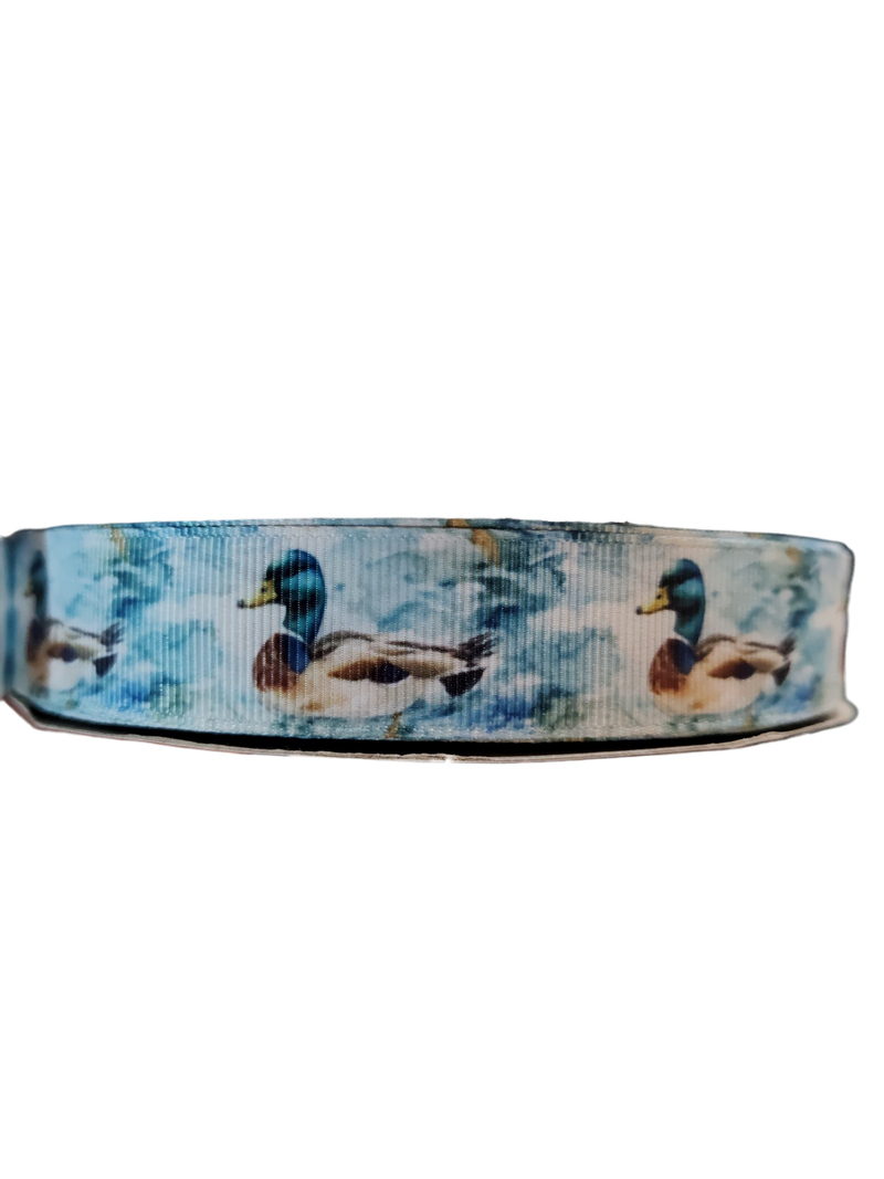 Watercolor Mallard Duck Nylon Dog Collar