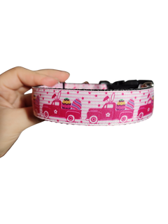 Bunny Easter Truck Nylon Dog Collar