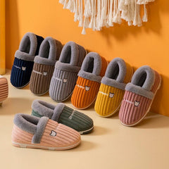 Winter Warm Home Slippers Women Cat Non-Slip Home Shoes Indoor Floor Bedroom Couple Plush House Slippers Comfort Plush Cute House Lucky Cat Warm Indoor Home Shoes